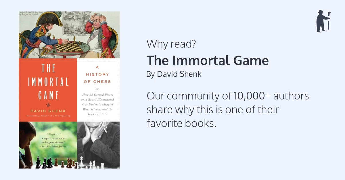 The Immortal Game by David Shenk: 9781400034086 | :  Books